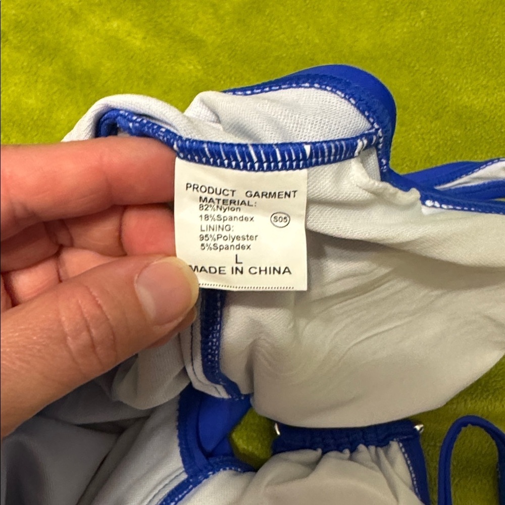 2pk WNS One Piece No Brand New Large Swimsuit Blue and Black - Picture 8 of 9